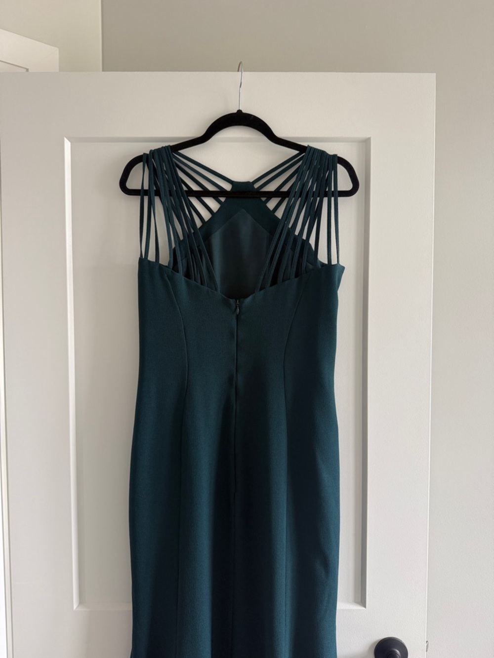 Dress the Population Deep Teal Strappy Midi Dress - Picture 3 of 5